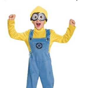 Disguise Disney Minions child costume. NWT includes: jumpsuit/ beanie sm/med